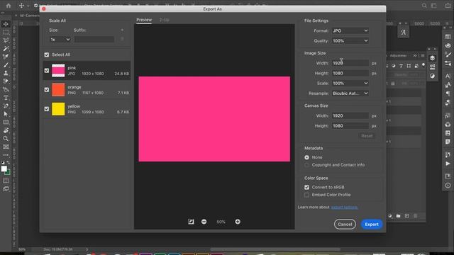 Export Multiple Images as JPG or PNG in Adobe Photoshop смотреть онлайн
