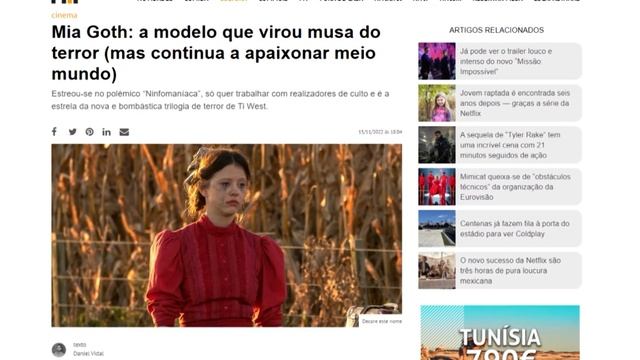 Quem é Mia Goth, a neta da atriz brasileira Maria Gladys? смотреть онлайн
