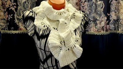 Шарф-Боа крючком.  Шарф для начинающих. (720p).mp4