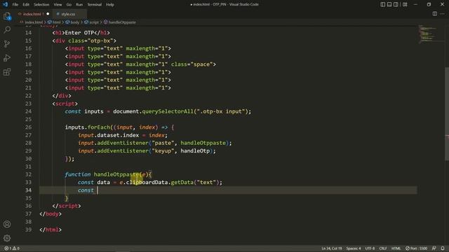 OTP PIN Input Field Design Using HTML CSS JS Enter OTP смотреть онлайн