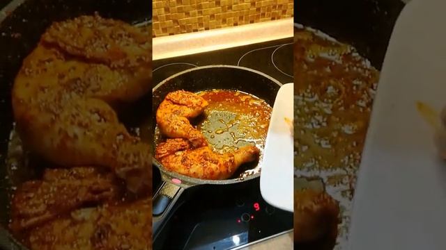 Куриные окорочка приготовленные в необычной подливе. смотреть онлайн