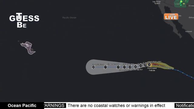 Hurricane Felicia pacific Ocean смотреть онлайн