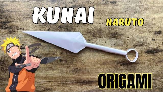 ORIGAMI NARUTO KUNAI PAPER KNIFE EASY TUTORIAL | ORIGAMI WORLD NINJA WEAPON ORIGAMI INSTRUCTIONS