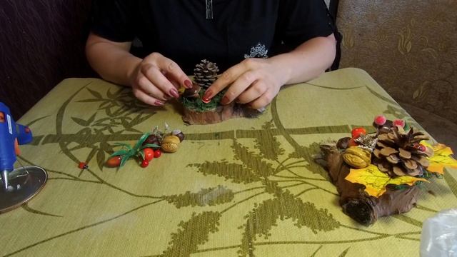 Лесной пенёк - Autumn Crafts - Produto Outono Com Próprias Mãos - осенняя поделка своими руками