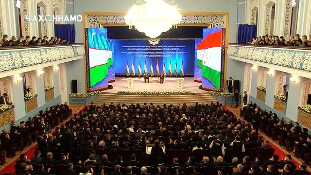 Мулокоти бародарон Эмомали Рахмон ва Шавкат Мирзиёев бо сокинони вилояти Сугд смотреть онлайн