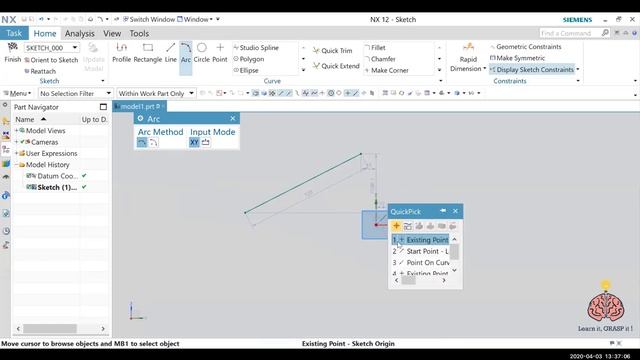 -2D Sketching Part1 -Day 1- Siemens NX Essentials بالعربي - смотреть онлайн