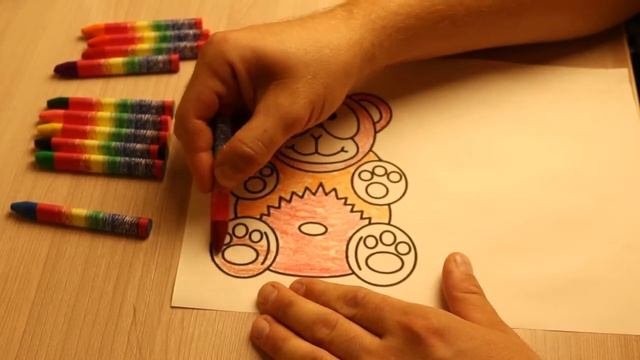Раскраска - желейный медведь Валера | Coloring page - jelly bear Valera смотреть онлайн