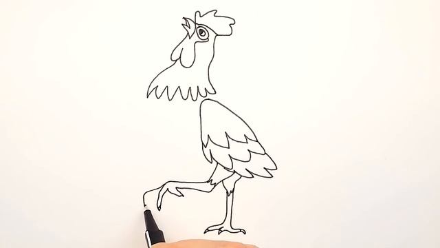 Как Нарисовать Петуха ребенку | Учимся рисовать Петуха смотреть онлайн