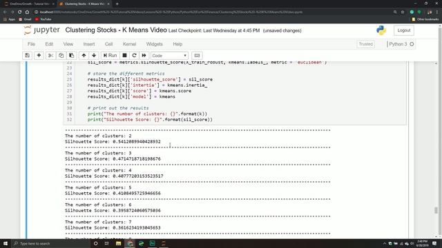 Clustering Stocks With Python | Part 5 Building the Model смотреть онлайн