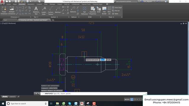 AutoCAD Mechanical 2019 Detailing Symbols and Notes смотреть онлайн