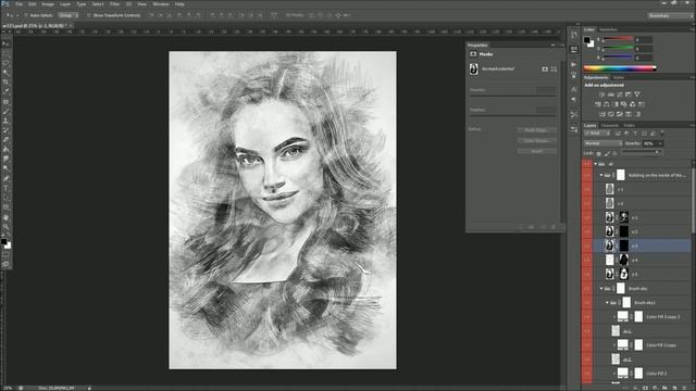 Pencil Photoshop Action Tutorial смотреть онлайн