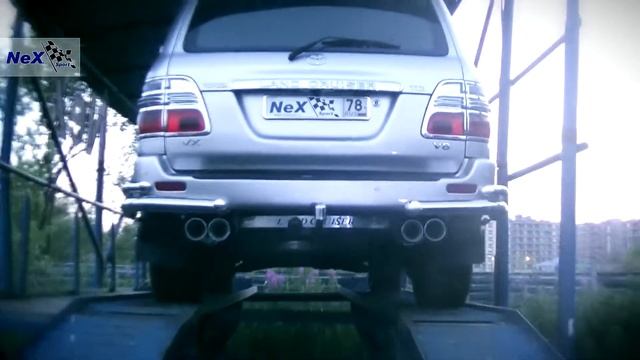 NeX® Toyota Land Cruiser 100 2003+. Глушитель раздвоенный & насадки 101 мм. Вездеходу уникальность! смотреть онлайн