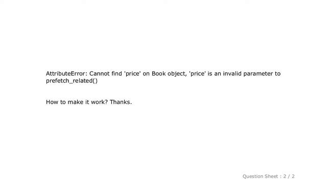 Django : Django: Does prefetch_related() follow reverse relationship lookup? смотреть онлайн