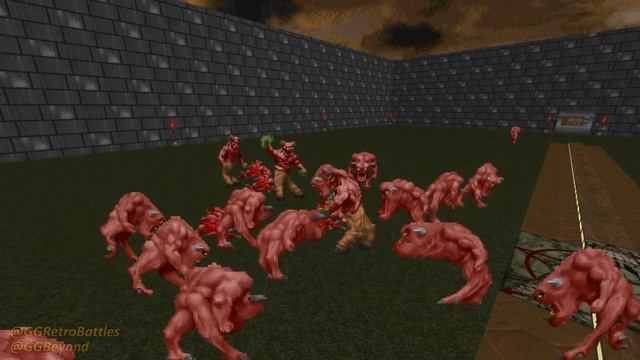 30 Demons vs 5 Barons of Hell - Monster Infighting - Doom Retro Battles смотреть онлайн