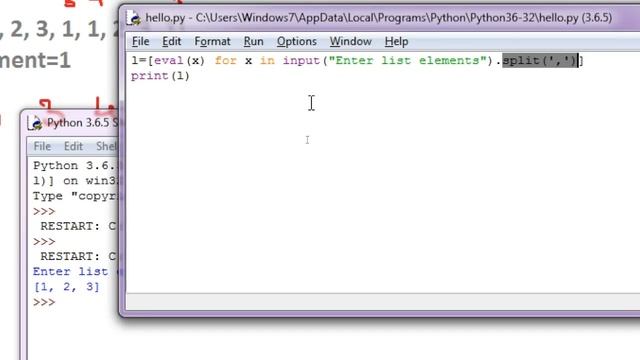 Python script to print index of all occurrence of given element in a given list смотреть онлайн