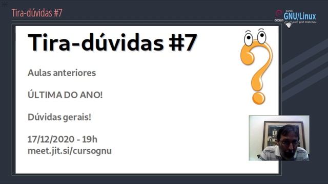 ? Curso GNU Linux - Tira-dúvidas ao vivo #7. смотреть онлайн