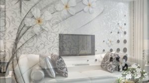 КОМБИНИРОВАННЫЕ ОБОИ В ЗАЛ. ИДЕИ ДЛЯ ГОСТИНОЙ И ЗАЛА.