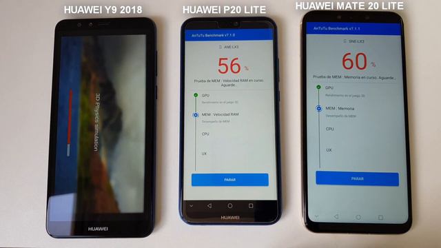 Huawei Mate 20 LITE vs Huawei P20 LITE vs Huawei Y9 2018 Antutu Benchmark смотреть онлайн