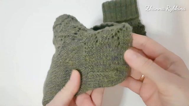 Ажурные носки из твида спицами. Подробное описание. Вязание спицами. смотреть онлайн