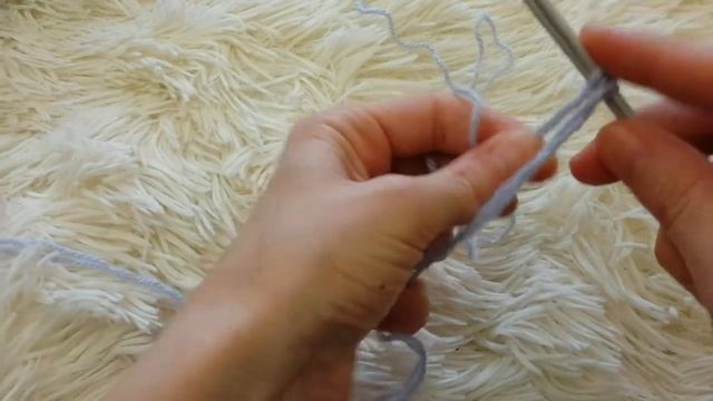 Двойной наборный край при вязании спицами