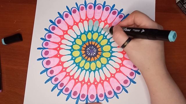 Рисую мандалу поэтапно с обьяснениями смотреть онлайн
