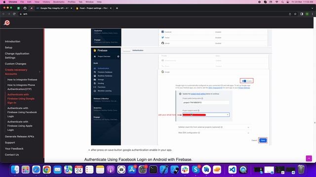 Steps to Authenticate firebase using Google смотреть онлайн