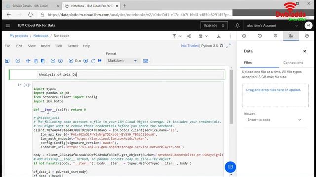 Launch Jupyter notebook using IBM Watson studio in 5 mins | IBM Watson studio tutorial смотреть онлайн