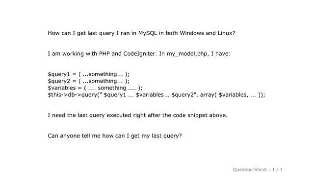 MySQL : Get last executed query in MySQL with PHP/CodeIgniter смотреть онлайн