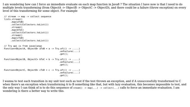 How to force an immediate evaluation on stream in Java8? (2 Solutions!!) смотреть онлайн