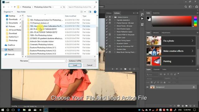 How To Load Action in Photoshop 2021 смотреть онлайн
