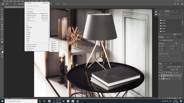Photoshop - Sharpen your renderings using the High Pass filter смотреть онлайн