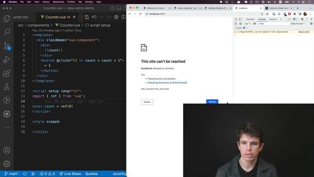 AstroJS - React and Vue components on the same page, sharing data смотреть онлайн