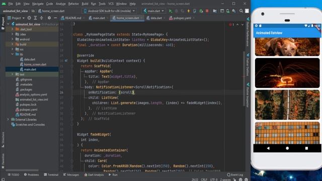 Animated List view Flutter | Speed Code | Code With Nix | Notification Listener смотреть онлайн