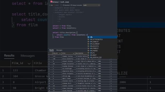 PostgreSQL Subquery смотреть онлайн
