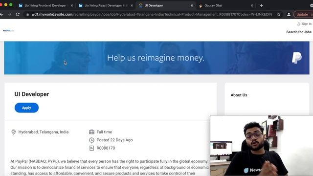 PayPal & Jio Hiring For Front-End Developer (Freshers & Experienced) | Salary - 10 LPA+ ? смотреть онлайн