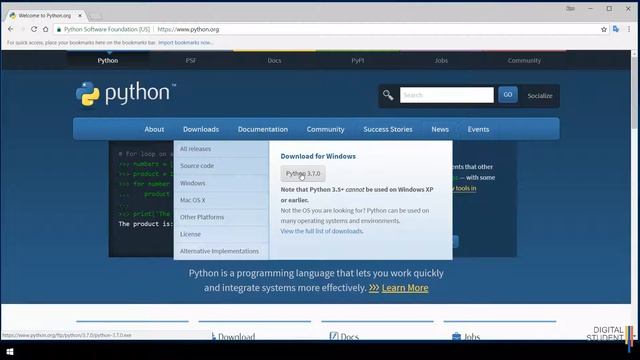 0. Downloading and Installing Python 3 | Python 3 Basics | Digital Student Online School смотреть онлайн