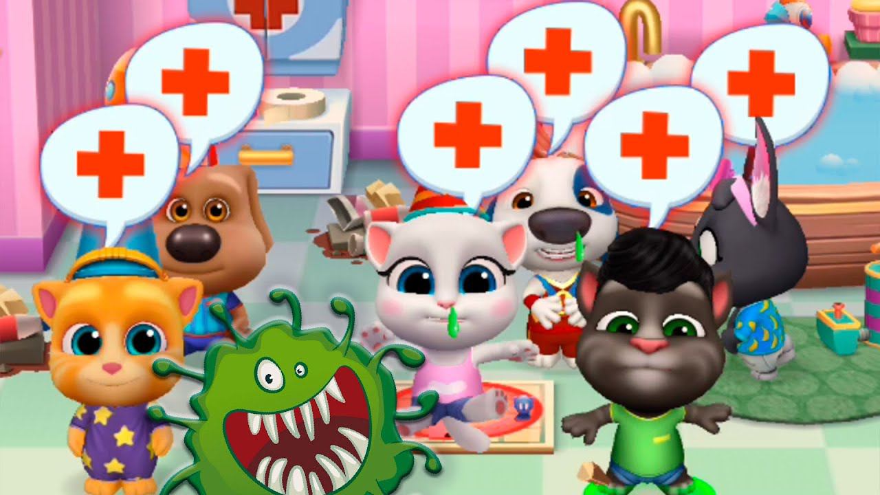 КОТИКИ ЗАБОЛЕЛИ МОЙ ГОВОРЯЩИЙ кот ТОМ и друзья  Больница для котов #Том