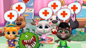 КОТИКИ ЗАБОЛЕЛИ МОЙ ГОВОРЯЩИЙ кот ТОМ и друзья  Больница для котов #Том