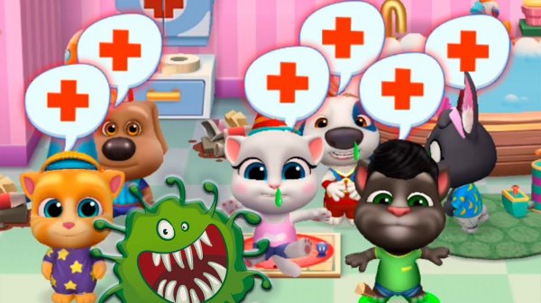 КОТИКИ ЗАБОЛЕЛИ МОЙ ГОВОРЯЩИЙ кот ТОМ и друзья  Больница для котов #Том