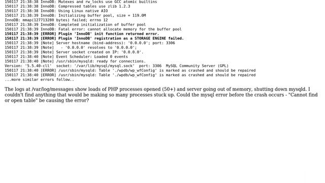 Mysqli prepare error: Unknown storage engine 'InnoDB' смотреть онлайн