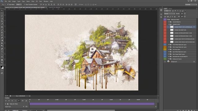 Watercolor Motion Animation Photoshop Action Video Tutorial and Samples смотреть онлайн