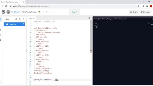 Conversion of decimal to hexadecimal using python in Tamil | Programming in Tamil смотреть онлайн