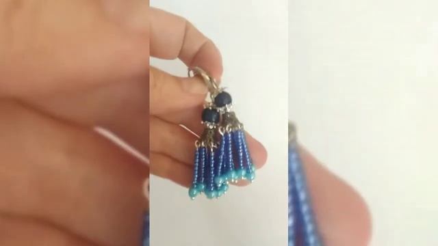 Создание серёг "Синий туман" из бисера. смотреть онлайн