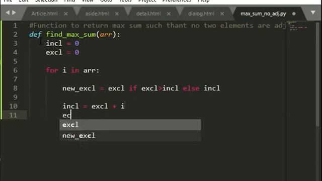 Program to Find Maximum sum such that no two elements are adjacent | GA Education смотреть онлайн