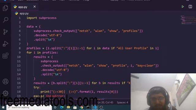 Python 3 Script to Get Internet Wifi Saved Passwords inside your PC or Laptop Using Subprocess смотреть онлайн