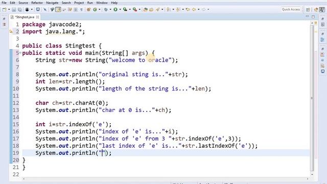 Java String Programs Examples With Output -Java String Coding - How to Use Java String Class Method смотреть онлайн