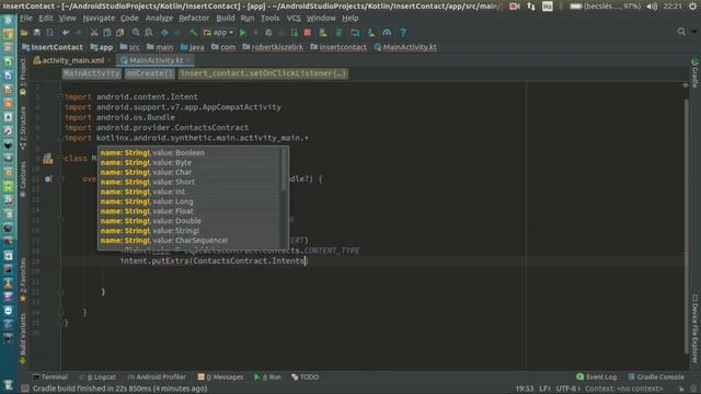 Android Kotlin Usage Tutorial #081 - Insert Contact смотреть онлайн