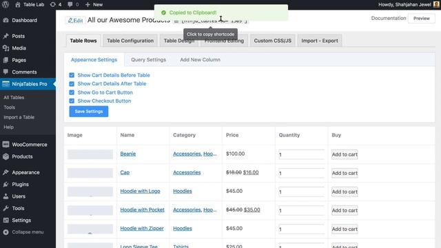 WooCommerce Product Table Integration to WordPress Tables (using Ninja Tables) смотреть онлайн