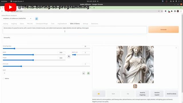 Introducing Stable Diffusion XL 0.9 txt2img AUTOMATIC1111 webui extension смотреть онлайн