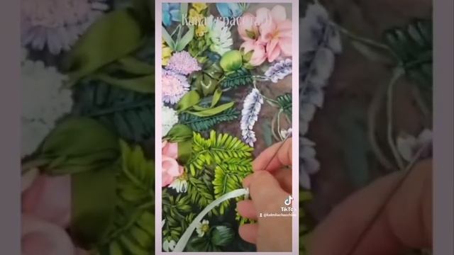 Полевые цветы ,вышивка лентами,ручная работа. смотреть онлайн